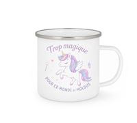 quotedazur - Mug Trop magique pour ce monde de moldus - Tasse Cadeau Licorne Femme - Blanc/Emaillé
