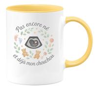 quotedazur - Mug Tu es mon coup de foudre permanent depuis ce fameux 14 février - Tasse Cadeau Amour, Saint-Valentin, Couple Homme - Jaune/Céramique