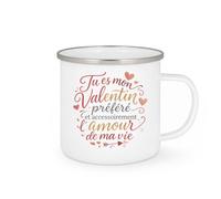 quotedazur - Mug Tu es mon Valentin préféré et accessoirement l'amour de ma vie - Tasse Cadeau Amour, Saint-Valentin, Couple Homme - Blanc/Emaillé