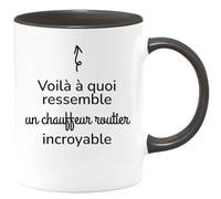 quotedazur - Mug Voilà à Quoi Ressemble Un Chauffeur Routier Incroyable Noir/Céramique