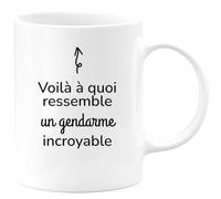 quotedazur - Mug Voilà à Quoi Ressemble Un Gendarme Incroyable Blanc/Céramique