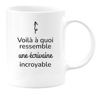 quotedazur - Mug Voilà À Quoi Ressemble Une écrivaine Incroyable - Blanc/Céramique