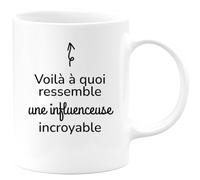 quotedazur - Mug Voilà À Quoi Ressemble Une Influenceuse Incroyable - Blanc/Céramique