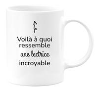 quotedazur - Mug Voilà À Quoi Ressemble Une Lectrice Incroyable - Blanc/Céramique