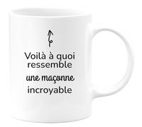 quotedazur - Mug Voilà À Quoi Ressemble Une Maçonne Incroyable - Blanc/Céramique