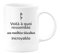 quotedazur - Mug Voilà À Quoi Ressemble Une Monitrice-Éducateur Incroyable - Blanc/Céramique