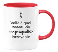 quotedazur - Mug Voilà à Quoi Ressemble Une Parapentiste Incroyable Rouge/Céramique