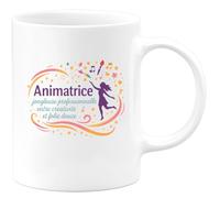 quotedazur - MugAnimatrice : jongleuse professionnelle entre créativité et folie douce - Tasse Cadeau Animatrice Femme - Blanc/Céramique