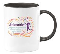 quotedazur - MugAnimatrice : jongleuse professionnelle entre créativité et folie douce - Tasse Cadeau Animatrice Femme - Noir/Céramique