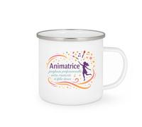 quotedazur - MugAnimatrice : jongleuse professionnelle entre créativité et folie douce - Tasse Cadeau Animatrice Femme - Blanc/Emaillé