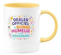 quotedazur - MugDealer officiel de bonne humeur et de souvenirs - Tasse Cadeau Animateur Homme - Jaune/Céramique