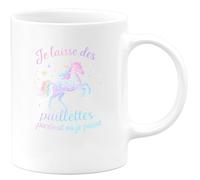 quotedazur - MugJe laisse des paillettes partout où je passe - Tasse Cadeau Licorne Femme - Blanc/Céramique