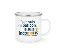 quotedazur - Mugje suis pas con, je suis incompris - Tasse Cadeau Humour Homme - Blanc/Emaillé