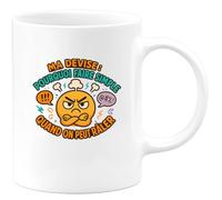quotedazur - Mugma devise : pourquoi faire simple quand on peut râler - Tasse Cadeau Humour Femme - Blanc/Céramique