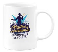 quotedazur - MugMaître de cérémonie et dompteur de foules - Tasse Cadeau Animateur Homme - Blanc/Céramique