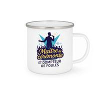quotedazur - MugMaître de cérémonie et dompteur de foules - Tasse Cadeau Animateur Homme - Blanc/Emaillé