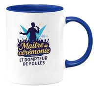 quotedazur - MugMaître de cérémonie et dompteur de foules - Tasse Cadeau Animateur Homme - Bleu/Céramique