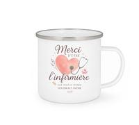 quotedazur - MugMerci d'être l'infirmière que tout le monde voudrait avoir - Tasse Cadeau Infirmière Femme - Blanc/Emaillé