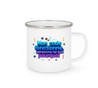 quotedazur - MugMon code fonctionne, personne ne sait pourquoi - Tasse Cadeau Développeur informatique Homme - Blanc/Emaillé