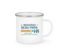 quotedazur - MugNouveau Beau-Papa : mise à jour en cours, veuillez patienter - Tasse Cadeau Beau-Papa Homme - Blanc/Emaillé