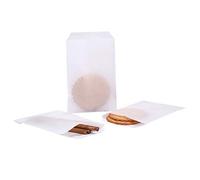 Quotidian Blanc Plat Moyen Papier Cristal Sacs 3" x 5" (8 x 13,3cm) Paquet de 100 - Cookies Épicerie Confettis Projets D'Artisanat Bonbons Cadeau
