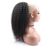 Quotidienne Cheveux haute bouffée Afro postiche faux cordon synthétique queue de cheval élastique Extension de cheveux for les femmes crépus bouclés queue de cheval synthétique pour Femmes(Bruin,24inc