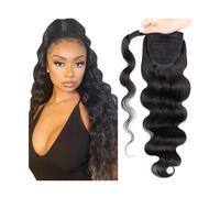 Quotidienne Clip d'extension de cheveux de queue de cheval de cheveux humains de 10 à 24 pouces en queue de cheval de cheveux Remy for femme noire enveloppant de longs postiches de queue de cheval bou