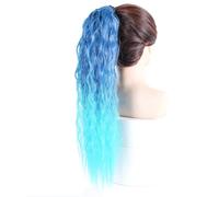 Quotidienne Extension de queue cheval en cheveux synthétiques, couleur ombrée, longs bouclés et ondulés, cordon serrage, postiche pour Femmes(4027T5126)