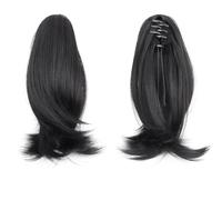 Quotidienne Extension queue de cheval courte et bou avec pince invisible - Postiche synthétique à clipser for femme pour Femmes(2)