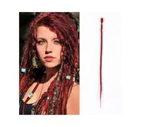 Quotidienne Extensions de dreadlocks faites à la main de 20 pouces, 5 brins, dreads synthétiques, tresses au crochet, 1.0cm, fausse torsion, tressage de cheveux Reggae Dreads Braid pour Femmes(Bug)
