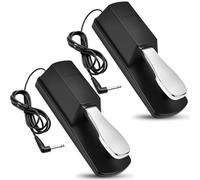 QUOTRE 2 Pièces Pédale de Sustain Universelle pour Clavier de Piano, Pédale de Sustain Adaptée pour Synthétiseur de Clavier MIDI/Piano Électronique avec Câble de 1.5 m et Interrupteur de Polarité