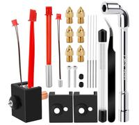 QUOTRE Sprite Lot de 35 blocs chauffants de rechange avec chaussette en silicone, buses et buse pour imprimantes 3D Ender-3 S1/Pro/Plus CR-10 Smart Pro