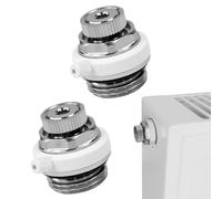 Quowvni 2 Pièces Vanne De Radiateur À Purge Automatique, 1/2" Soupape D'Évacuation D'Air Évent, Vanne De Purge De Radiateur Automatique, Jusqu'à 10 Bar/90 °C, Pour Systèmes De Chauffage