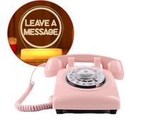 QUOXO Livre d'or Audio, réunion de Mariage Livre d'or Audio Téléphone DIY Livre d'or Original Téléphone (Rose)