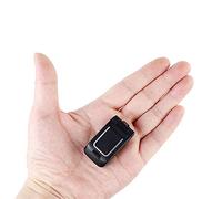 QUOXO Mini téléphone Portable Flip Long-CZ J9, Plus Petit téléphone Portable Bluetooth Dialer FM écouteur Mains Libres Magic Magic Voice pour Les Enfants (Noir)