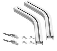 Quoya QL600/AT5810 Rail de rideau électrique intelligent en aluminium 2 x coudes à 135 degrés (ne fonctionne pas avec le modèle QL500)