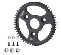 QUPA AM STORE Éperon en acier 0,8 m 32P 54T 56T 58T pour 1/10 Tra-xxas Slash Platinum Rustler Stampede 4x4 VXL 2WD Jato Rally E-REVO Summit T-Maxx & Arrma RC Car Upgrade (54T)