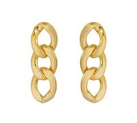 QUPENGXU Boucles d'oreilles pendantes géométriques simples en or avec chaîne délicate, spécialement conçues pour la personnalité des femmes, Métal