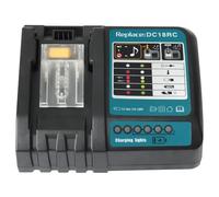 QUPERR DC18RC Chargeur Compatible avec Batteries Makita 14,4V/18V | Chargeur de remplacement pour DC18RA DC18RD DC18SD DC18SF, compatible avec BL1830 BL1840 BL1850 BL1430 BL1815N