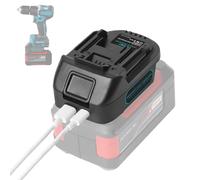 QUPERR EIN18MT Adaptateur Batterie Compatible avec Batteries Einhell 18V | Compatible avec Outils Makita 18V, ports USB et Type-C pour appareils; adaptateur uniquement, batterie non incluse