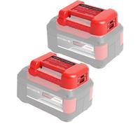 QUPERR Lot de 2 Adaptateurs USB Compatibles avec Batteries Einhell 18V | Pour système Power_X-Change, double USB et charge rapide Type-C pour téléphones et appareils; adaptateurs uniquement