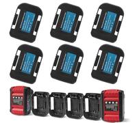 QUPERR Supports de Batterie 18V - Lot de 6, Compatibles avec Batteries Bosch Professional GBA, Support Mural pour Batteries, Organisateur d’Atelier