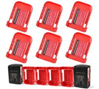 QUPERR Supports de Batterie 18V - Lot de 6, Compatibles avec Batteries Einhell 18V, Support Mural pour Batteries, Organisateur d’Atelier