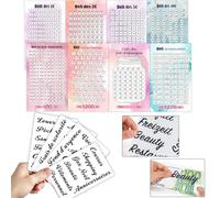 Qupuce 8 PCS Épargne Défis Budget avec 4 PCS Autocollants Français, Set de défi, pochette Planner pour Économiser de l'argent, Planifier vos Dépenses