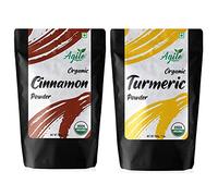 QURA Poudre de cannelle bio et poudre de curcuma bio - 400 g (200 g chacune) Combo booster immunité