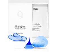 Qure Lot de 8 paires de patchs anti-rides pour ligne de sourire, rides de froncement, poches sous les yeux, gonflements, pattes d'oie, rétinol, caféine, dissous pour une utilisation nocturne