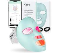 Qure Masque de soin de la peau LED avec 5 modes différents (thérapie par lumière rouge, lumière ambre et thérapie par lumière bleue) Un appareil avec paramètres et traitements personnalisables.
