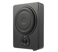 Qurib Caisson de basses actif 300 W 8" sous siège ultra fin 31,5 × 24 × 7,5 | Câble d'alimentation pour caisson de basses de voiture, amplificateur intégré pour SUV, camion, noir