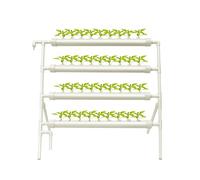 Qurib Système hydroponique 36 trous de plantation pour plantes d'intérieur | Système hydroponique vertical en PVC-U avec pompe de 200 l/h de 32 mm de diamètre, charge maximale de 7,5 kg pour légumes et