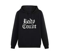 QURUMBAGH Body Count Logo Mens Hoodies Pullover Hoody Black Sweatershirt 3XL